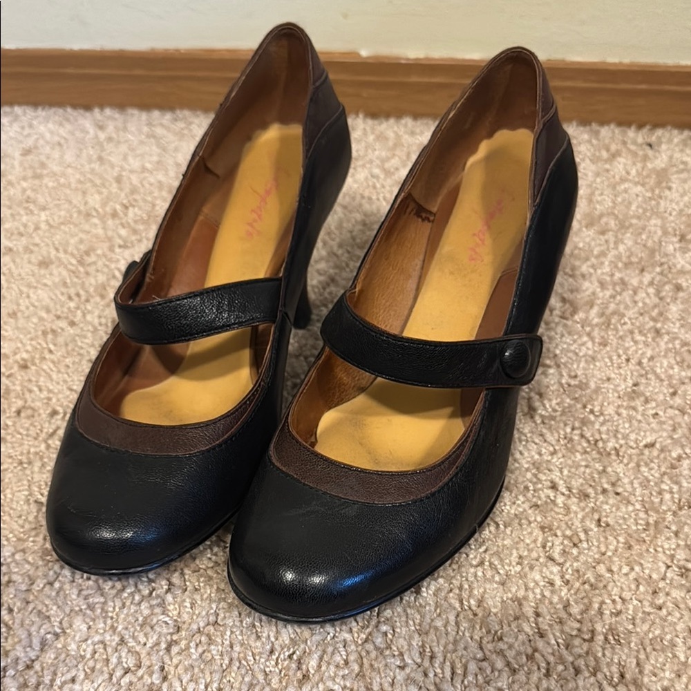 Sofft VIVA Women's Black and Brown Mary Jane Shoes 8.5 / 39.5 W